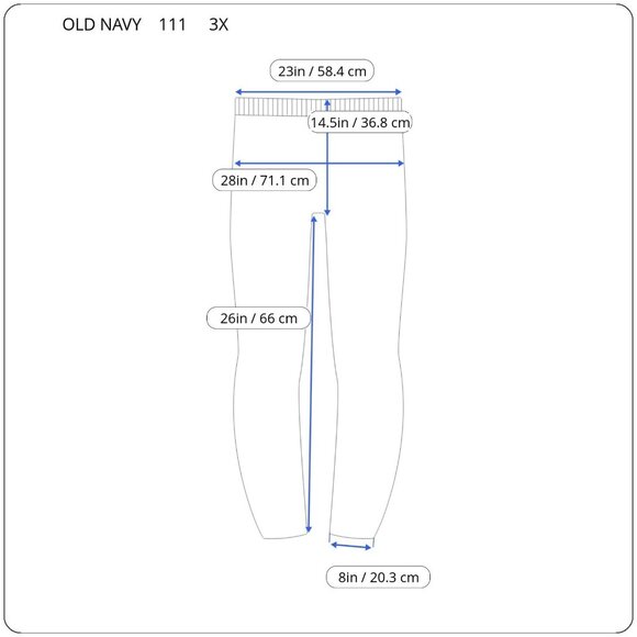 Old Navy Womens Pants 3X Plus Pull On Cropped Blue Linen Rayon BLU132E - Picture 2 of 9